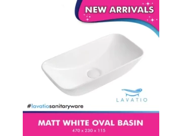 Matt White Oval Basin