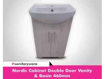 Nordic Cabinet Double Door Vanity & Basin 460mm