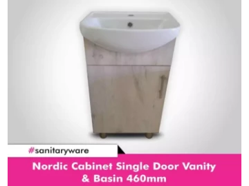 Nordic Cabinet Single Door Vanity & Basin 460mm