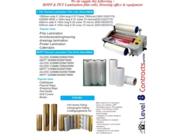 BOPP/PET Thermal lamination film rolls
