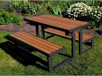 Hardwood Steel 4 seater Outdoor / Canteen table