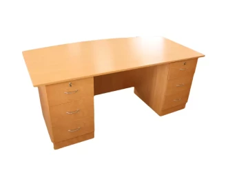 6 Drawer Office Table. Oak finish or white paint.