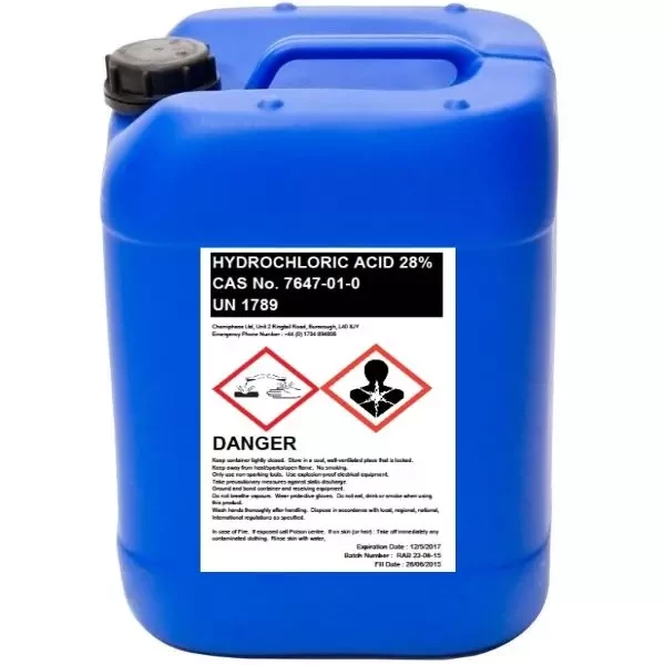 Hydrochloric pool acid 25 litres