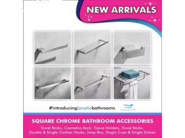 Square Chrome Bathroom Accessories