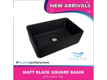 Matt Black Square Basin