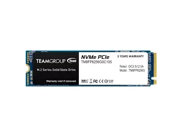 TEAMGROUP MP33 256GB SLC Cache 3DNAND TLC NVMe 1.3 PCIe Gen3x4 M.2 2280 Internal