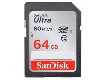 SanDisk 64GB Ultra SDXC UHS-I Memory Card - 120MB/s, C10, U1, Full HD, SD Card