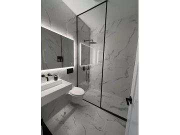 Bathroom and shower setups
