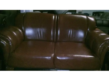 Thick Brown leatherette Sofa