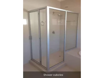 Aluminium L Shape Shower 1000×1000 With Laminated Glass