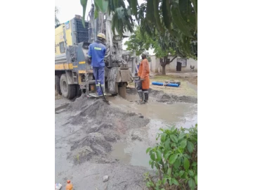 Borehole drilling and solar installation
