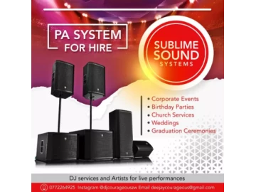 Sublime Sounds PA Systems & Dj Services