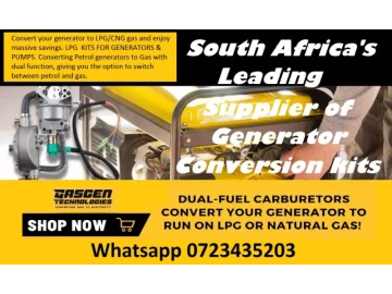 LP Gas conversion kits for petrol Generators
