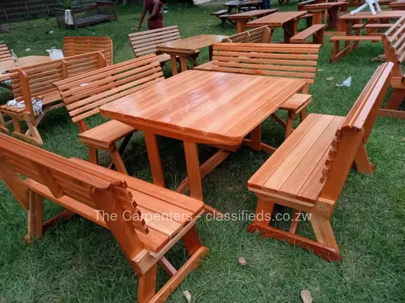 Wooden bench sets