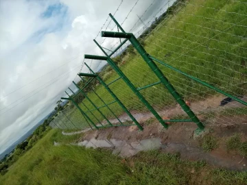Diamond mesh fence