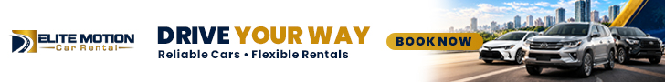 Elite Motion Car Rental Cat Banner
